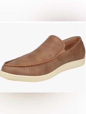 Izod Men's Slip-On Loafer in Light Brown with Cream Sole Size 13